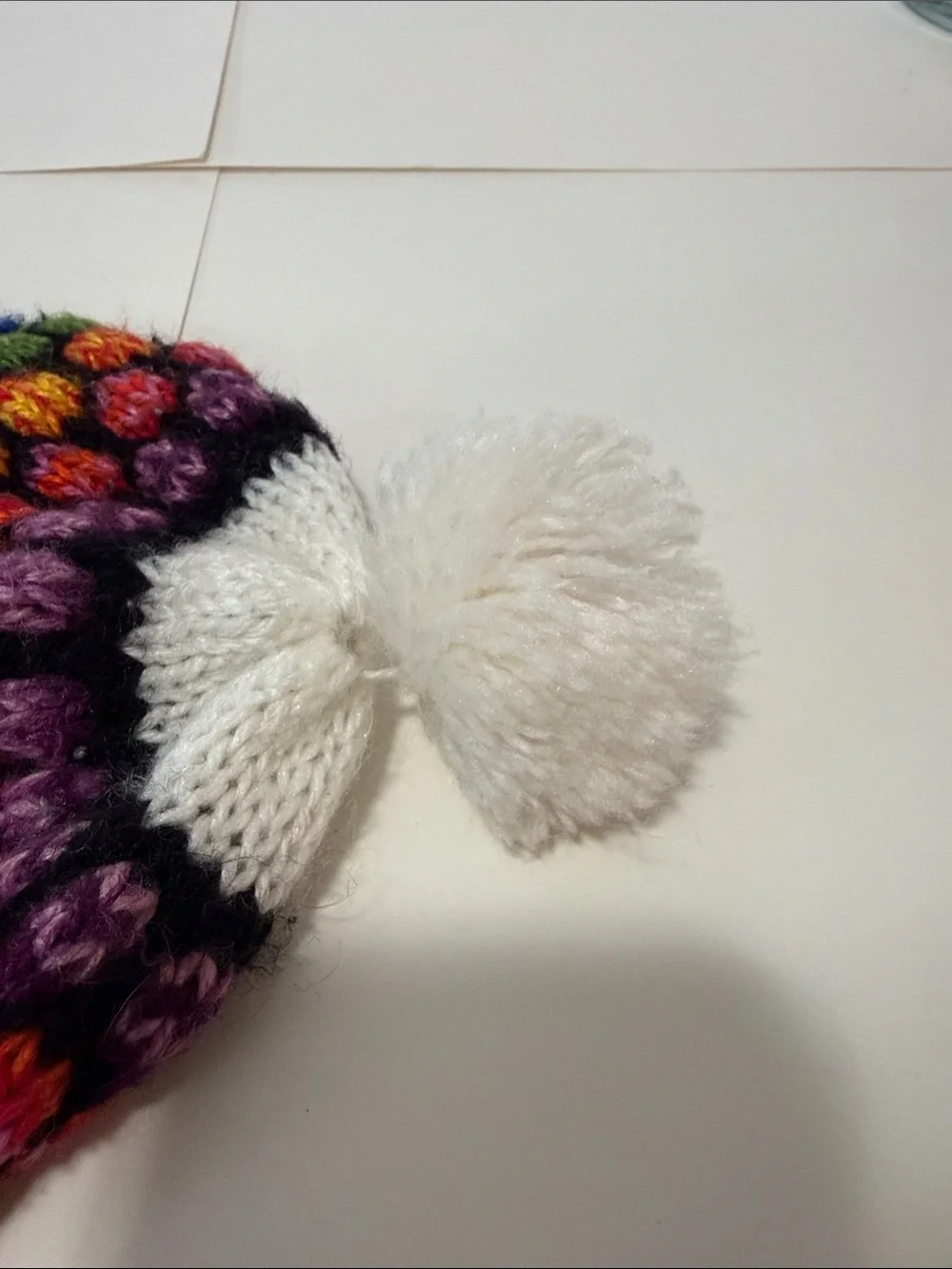 CUSCO Colorful Knit Earflap Beanie with Pom Poms